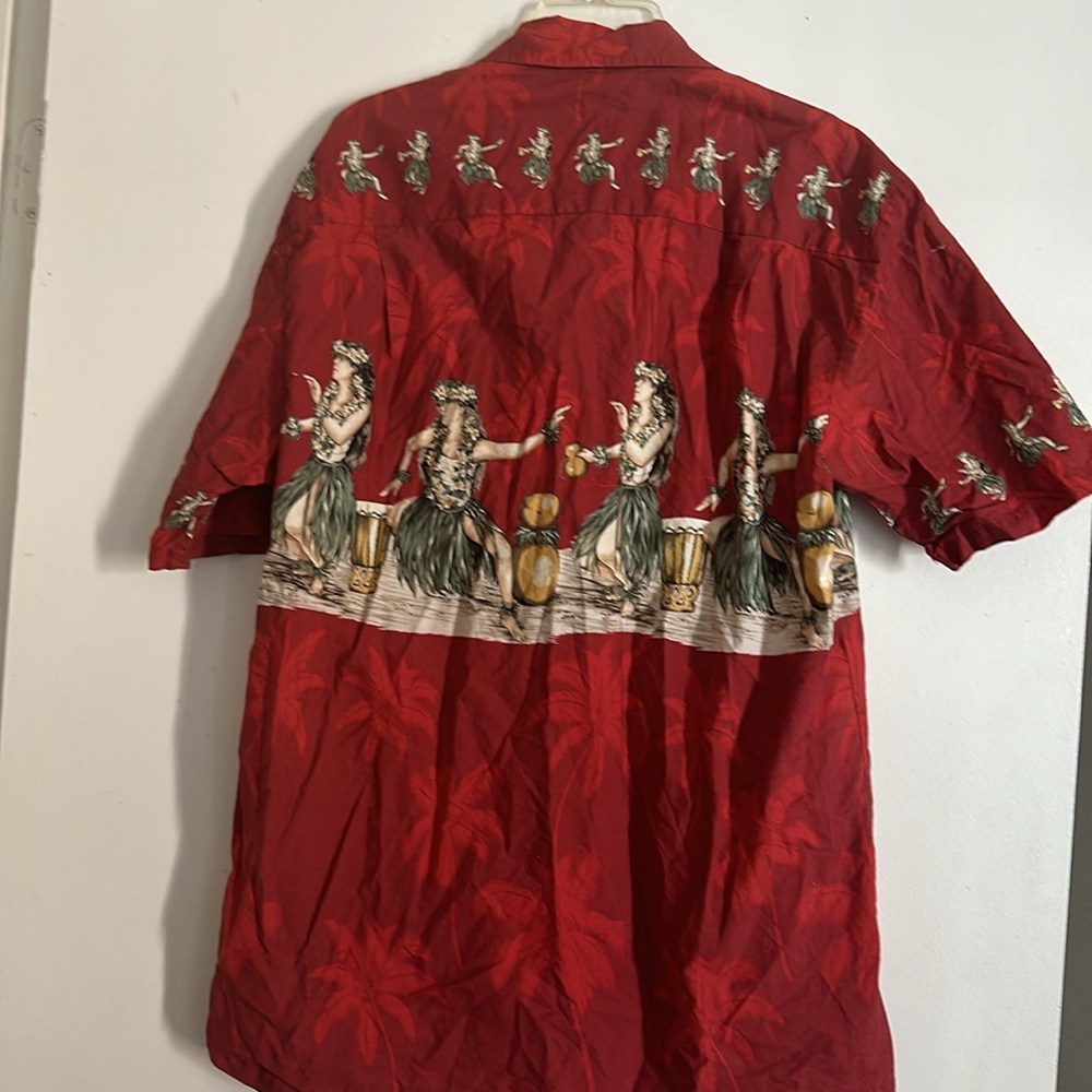 HOST PICK x 2 Men’s Vintage Red Aloha Shirt - Picture 4 of 4